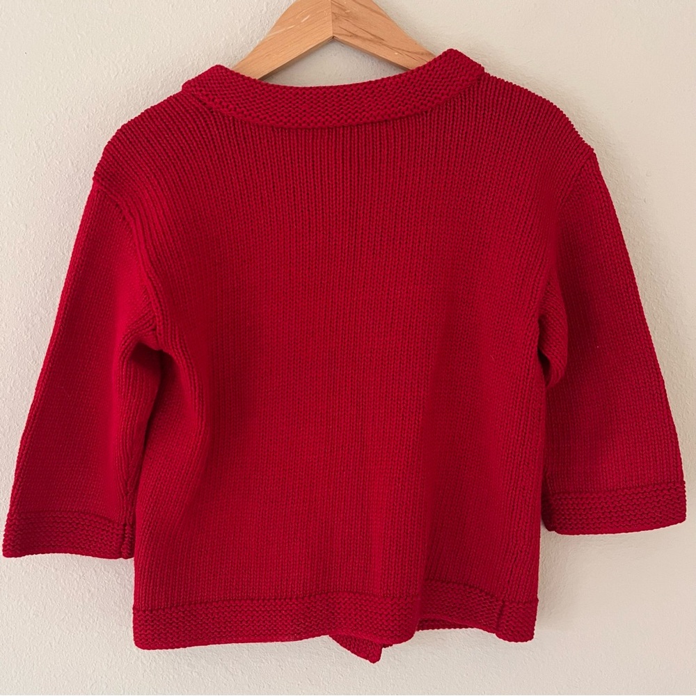 Lauren Ralph Lauren Red Cardigan Sweater - Picture 2 of 8